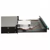 Caja de empalme de fibra óptica Equip de 12 puertos, LC dúplex, OM3, 1U, equipada, negra