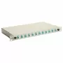 Caja de empalme de fibra óptica Equip 12 puertos, LC dúplex, OM3, 1U, equipada, gris