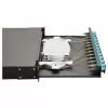 Caja de empalme de fibra óptica Equip 12 puertos, SC dúplex, OM3, 1U, equipada, negra