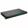 Caja de empalme de fibra óptica Equip 12 puertos, SC dúplex, OM3, 1U, equipada, negra