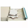 Caja de empalme de fibra óptica Equip 12 puertos, SC dúplex, OM3, 1U montaje en rack, equipada, gris