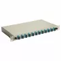 Caja de empalme de fibra óptica Equip 12 puertos, SC dúplex, OM3, 1U montaje en rack, equipada, gris