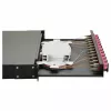 Equip Caja de empalme de fibra óptica de 12 puertos, SC dúplex, OM4, 1U, equipada, negra