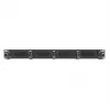 Equip Panel de gestión de cables de 19 pulgadas, 5 anillas de plástico, acero, 1U, negro (RAL 9005)