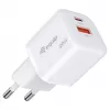 Equip Cargador de pared GaN de 2 puertos USB-C PD3.0/USB-A 20W, Blanco, paquete de 25 unidades