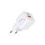 Equip Cargador de pared GaN de 2 puertos USB-C PD3.0/USB-A 20W, Blanco, paquete de 25 unidades