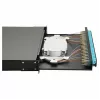 EQUIP caja de empalme de fibra óptica de 24 puertos, LC dúplex, OM3, 1U, equipada, negro