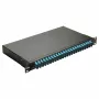 EQUIP caja de empalme de fibra óptica de 24 puertos, LC dúplex, OM3, 1U, equipada, negro