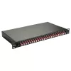 Equip Caja de empalme de fibra óptica de 24 puertos, LC Duplex, OM4, 1U, equipada, negra