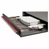 Equip Caja de empalme de fibra óptica de 24 puertos, LC Duplex, OM4, 1U, equipada, negra