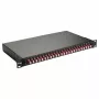 Equip Caja de empalme de fibra óptica de 24 puertos, LC Duplex, OM4, 1U, equipada, negra