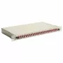 Equip Caja de empalme de fibra óptica de 24 puertos, LC Duplex, OM4, 1U, equipada, Gris