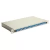 EQUIP caja de empalme de fibra óptica de 24 puertos, LC dúplex, OS2, 1U, equipada, gris