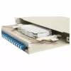 EQUIP caja de empalme de fibra óptica de 24 puertos, LC dúplex, OS2, 1U, equipada, gris