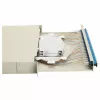 EQUIP caja de empalme de fibra óptica de 24 puertos, LC dúplex, OS2, 1U, equipada, gris