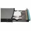 Caja de empalme de fibra óptica Equip 24 puertos, SC dúplex, OM3, 1U, equipada, negra
