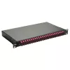 Equip Caja de empalme de fibra óptica de 24 puertos, SC dúplex, OM4, 1U, equipada, negra