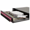 Equip Caja de empalme de fibra óptica de 24 puertos, SC dúplex, OM4, 1U, equipada, negra