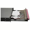 Equip Caja de empalme de fibra óptica de 24 puertos, SC dúplex, OM4, 1U, equipada, negra