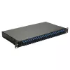Caja de empalme de fibra óptica Equip de 24 puertos, SC Duplex, OS2, 1U, equipada, negra