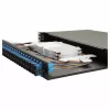 Caja de empalme de fibra óptica Equip de 24 puertos, SC Duplex, OS2, 1U, equipada, negra