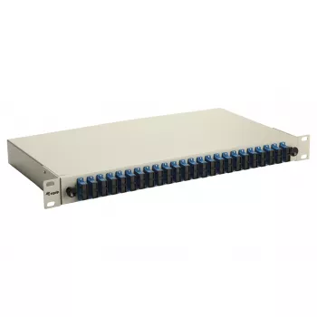 Equip Caja de empalme de fibra óptica 24 puertos, SC dúplex, OS2, 1U, equipada, Gris