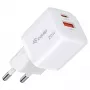 Equip 245526 Cargador de pared 2 puertos USB-C PD3.0 / USB-A GaN 20W, Blanco