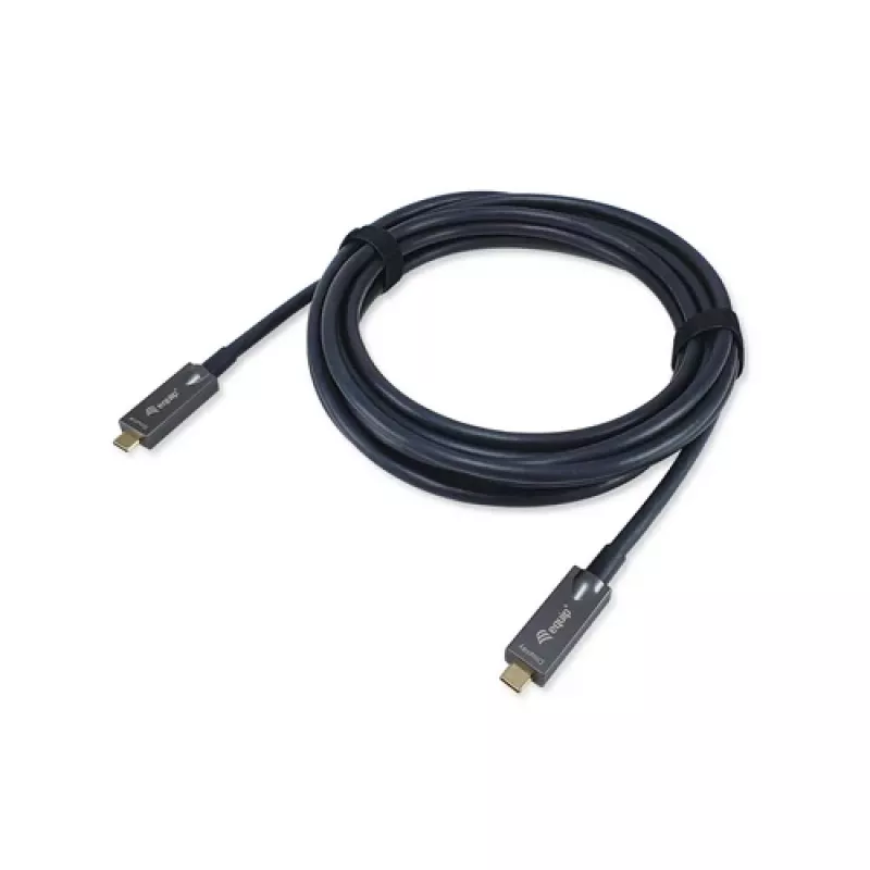 EQUIP 578203 cable óptico activo USB-C a USB-C 7,5 m 4K@60Hz 10Gbit/s PD 60 W negro