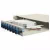 Equip 591911 caja de empalme de fibra óptica SC dúplex de 12 puertos, OS2, 1U, completamente equipada, gris