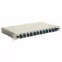 Equip 591911 caja de empalme de fibra óptica SC dúplex de 12 puertos, OS2, 1U, completamente equipada, gris