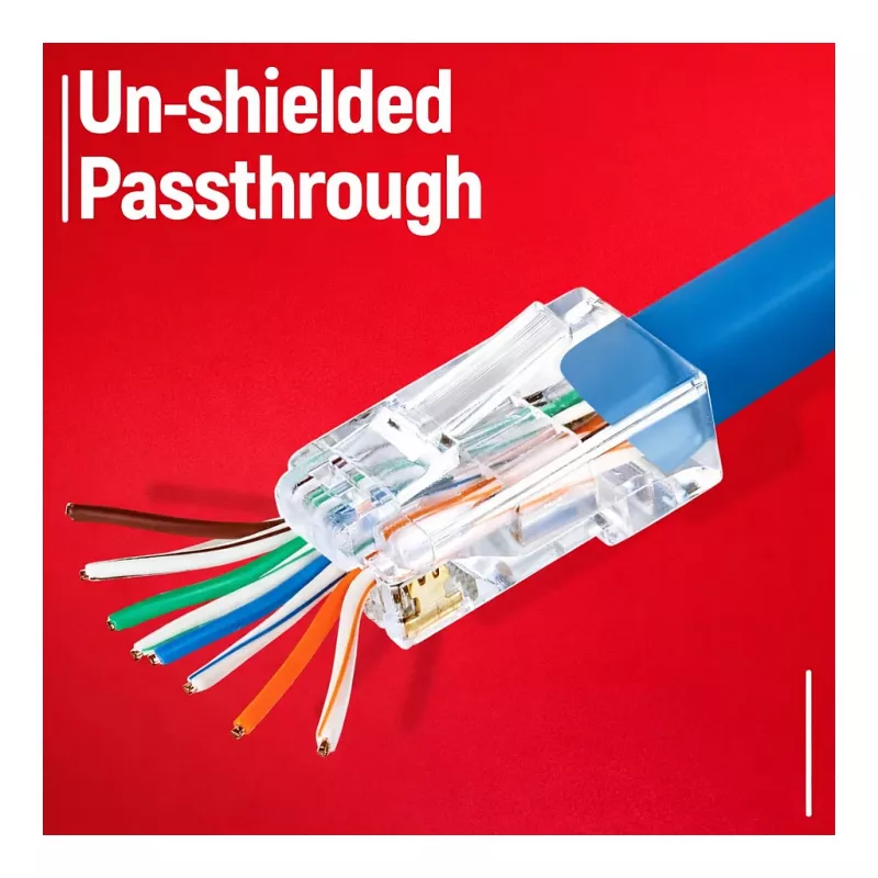 Equip Conector de campo Cat.6A RJ45 blindado sin herramienta (pack de 100)