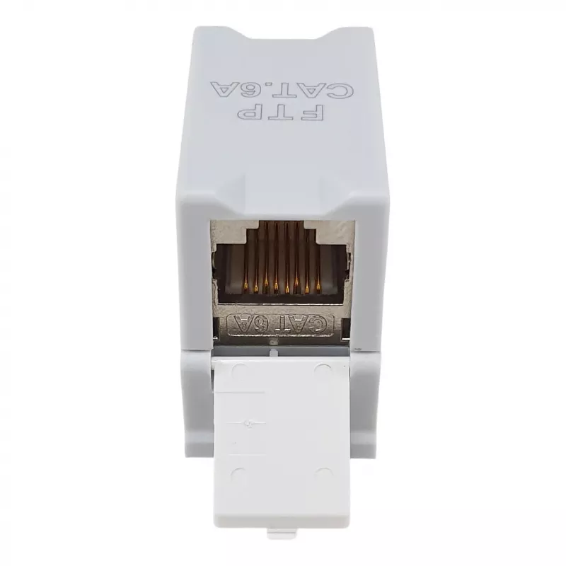 Equip Cat6A Acoplador keystone blindado 1xRJ45 carril DIN Gris