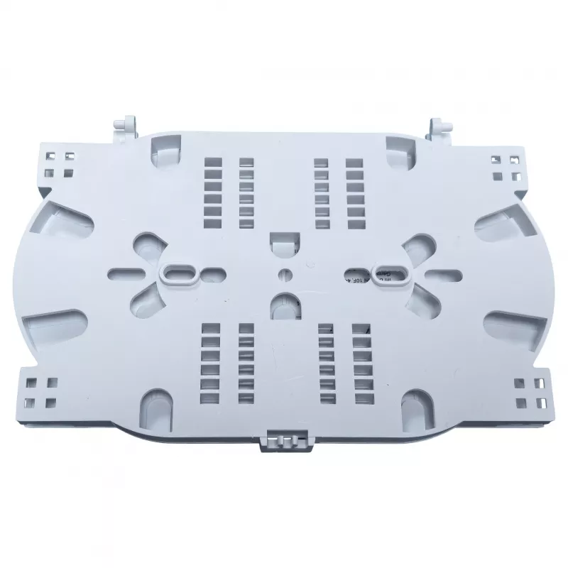 Equip cassette de empalme de fibra óptica 2x12 – bandeja, tapa y 2 soportes de fibra