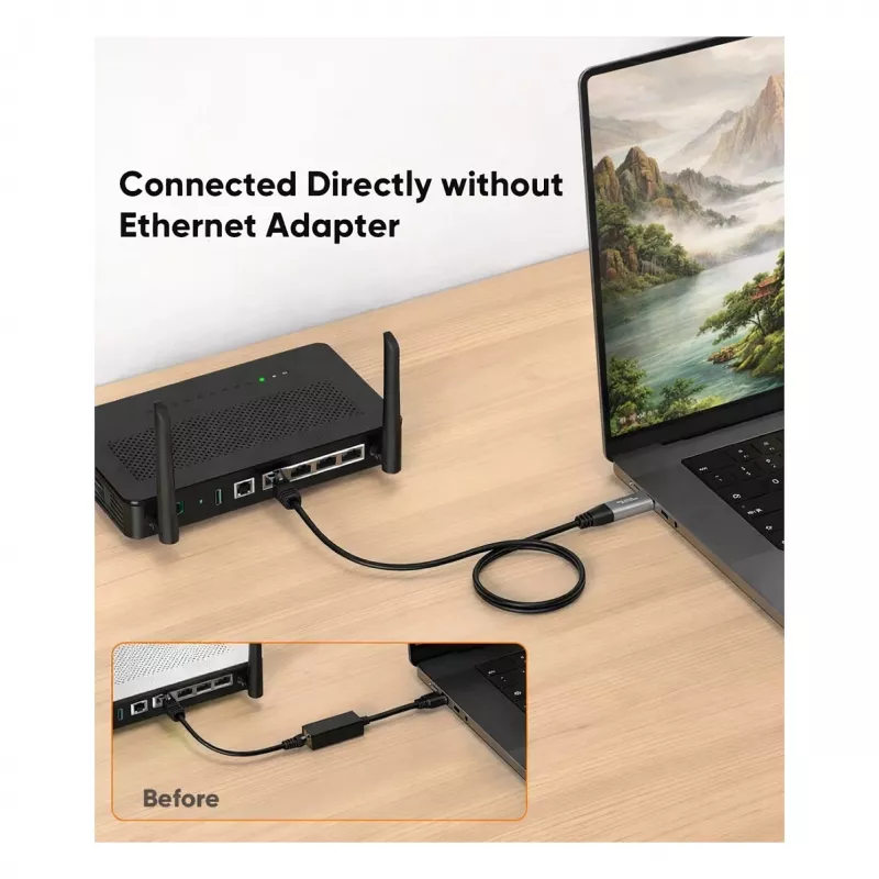 Equip Adaptador Ethernet Gigabit USB-C / USB-A a RJ45 - Negro