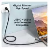 Equip Adaptador Ethernet Gigabit USB-C / USB-A a RJ45 - Negro