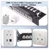 Equip Adaptador Keystone USB 3.2 Gen 2 USB-C a USB-C hembra a hembra, Blanco