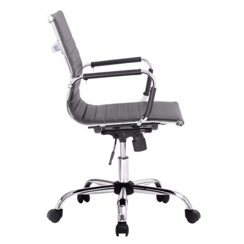 Silla de oficina Equip con acolchado acanalado/respaldo negro