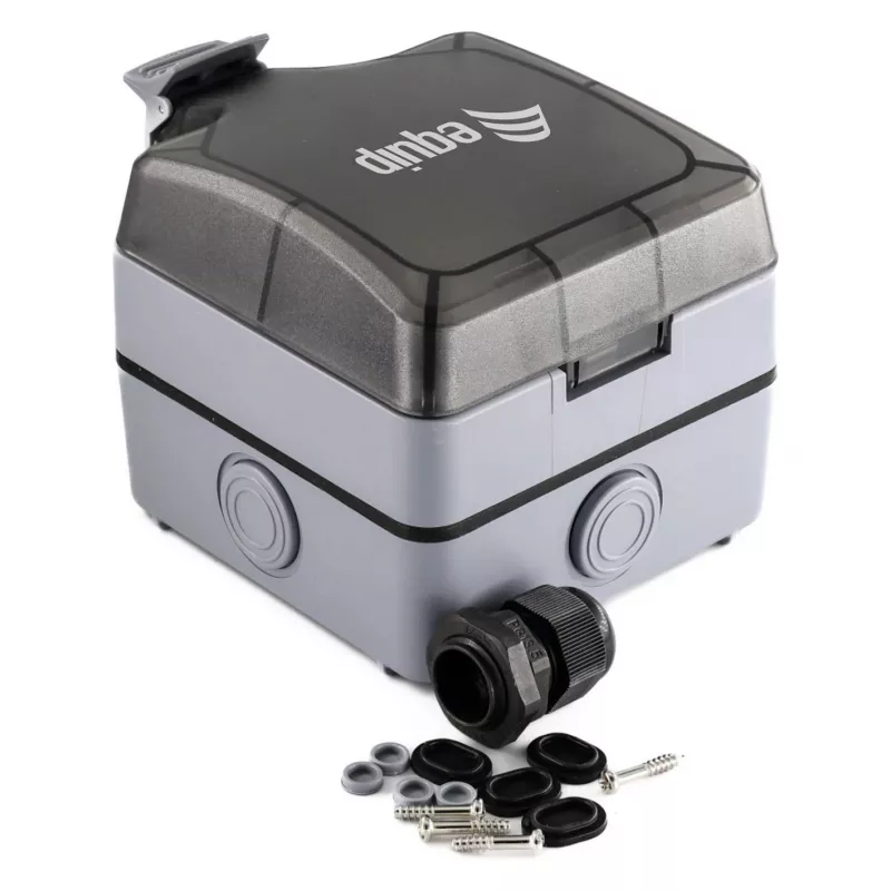 EQUIP Caja de superficie 1 puerto Keystone no apantallada para exterior gris IP44