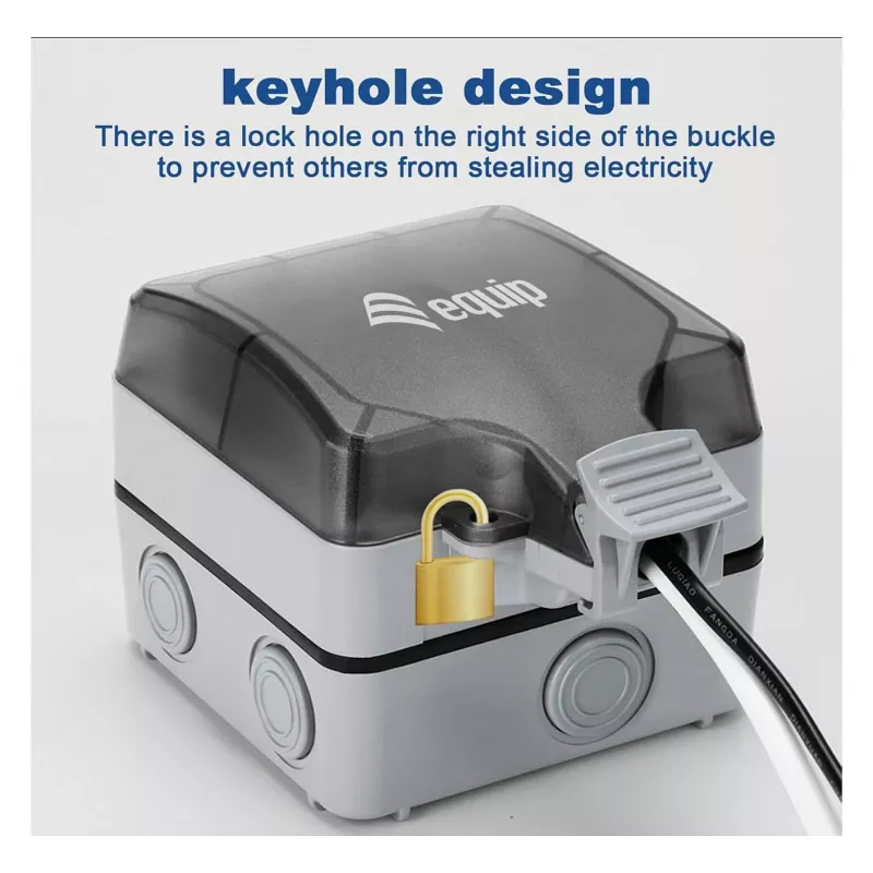 EQUIP Caja de superficie 1 puerto Keystone no apantallada para exterior gris IP44