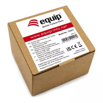 EQUIP Caja de superficie 2 puertos Keystone no apantallada para exterior Gris