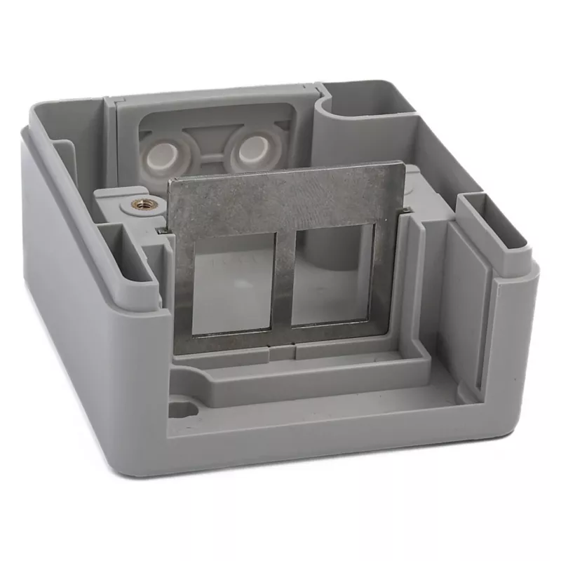 EQUIP Caja de superficie 2 puertos Keystone no apantallada para exterior Gris