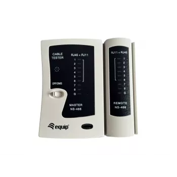 Equip comprobador de cable de par trenzado, RJ-11, RJ-12, RJ-45, comprobación de cortocircuito, comprobación de transmisión, blanco, TX/RX, CE, RoHS