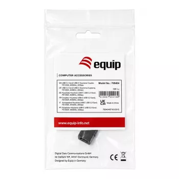 Equip Acoplador Keystone USB-C, USB 3.2 Gen 2, USB-C hembra a hembra, negro