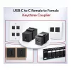 Equip Acoplador Keystone USB-C, USB 3.2 Gen 2, USB-C hembra a hembra, negro