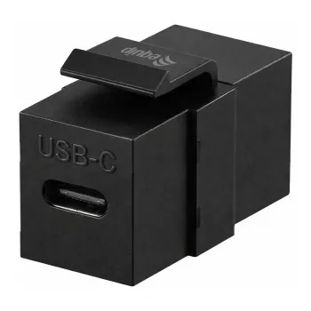 Equip Acoplador Keystone USB-C, USB 3.2 Gen 2, USB-C hembra a hembra, negro