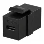 Equip Acoplador Keystone USB-C, USB 3.2 Gen 2, USB-C hembra a hembra, negro