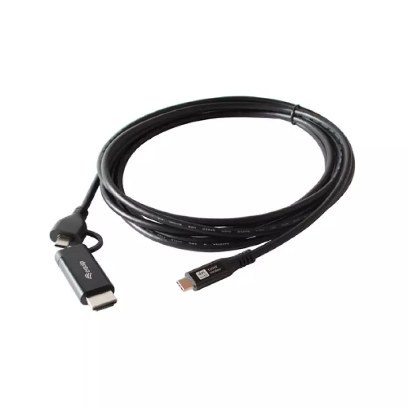 Equip Adaptador USB-C a USB-C + HDMI con Power Delivery de 100W, 4K 60Hz, aluminio