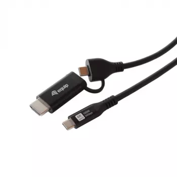 Equip Adaptador USB-C a USB-C + HDMI con Power Delivery de 100W, 4K 60Hz, aluminio