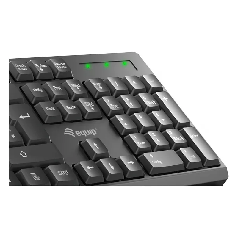 Equip Conjunto inalámbrico de teclado y ratón - Distribución alemana - Negro