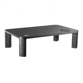 Soporte de monitor Ergo Office ER-415 con carga inalámbrica Qi, altura ajustable, para monitores de 17-32